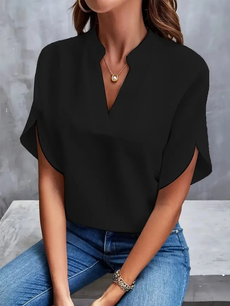 DELIA | MJUK ELEGANT V-HALS BLUS