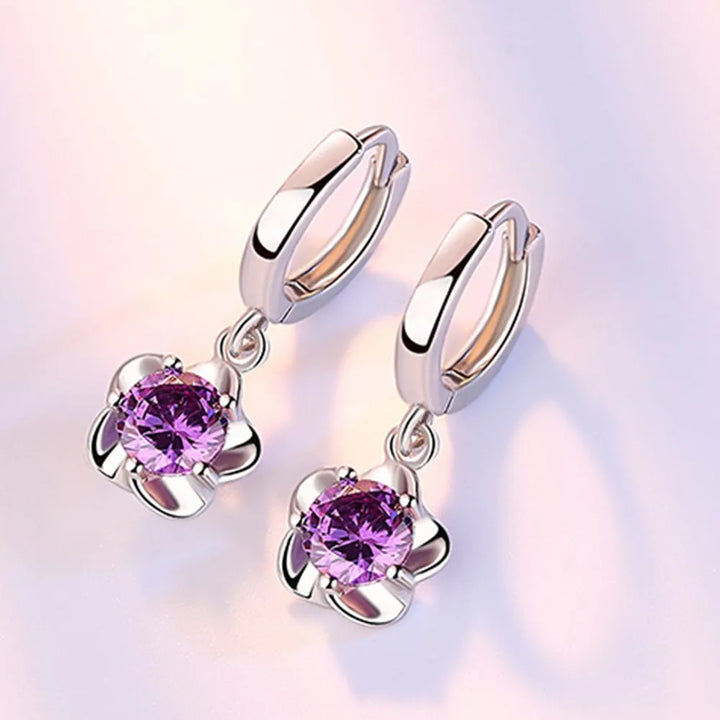 Miriam | Glittrande Blomsterhängande Örhängen