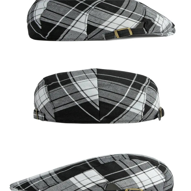Orion | Klassisk Rutigt Flat Cap