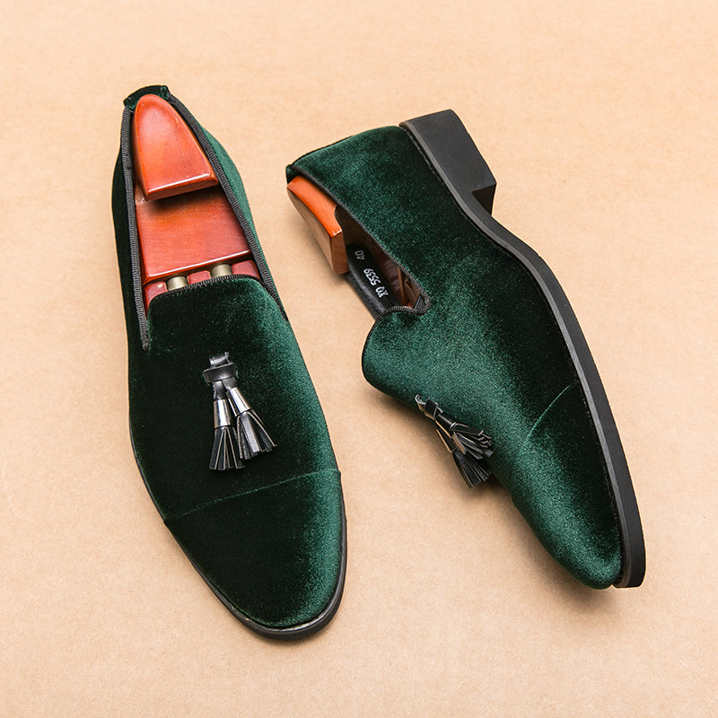 Sandro | Klassiska Sammetstassel Loafers