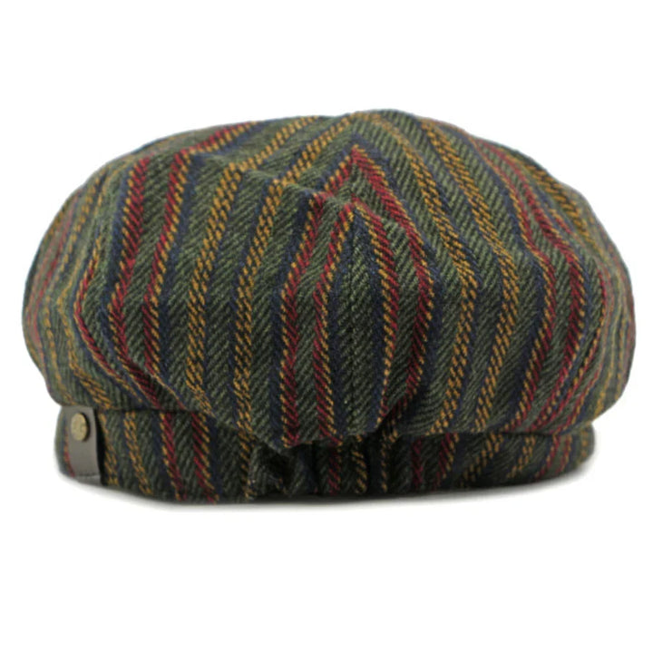 Dorian | Klassisk Randig Tweed Flat Cap