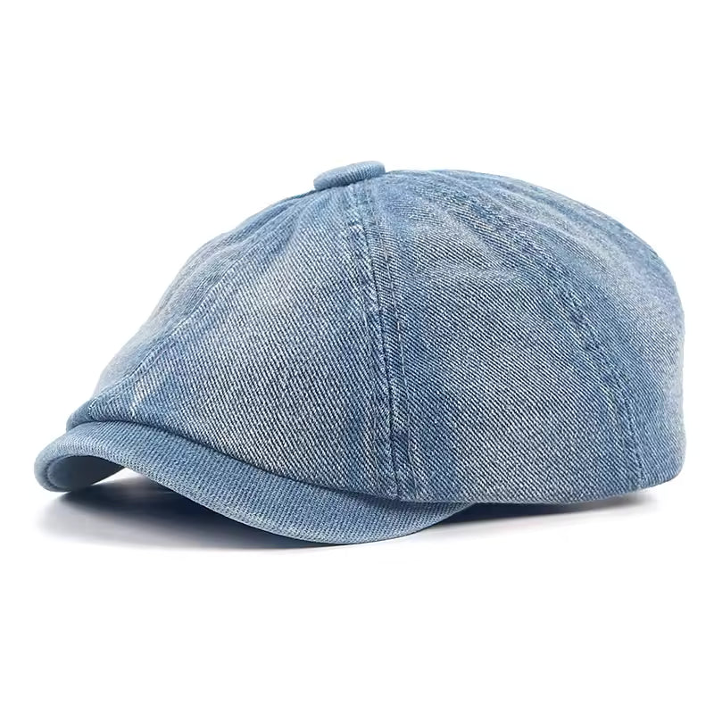 James | Klassisk Denim Flat Cap