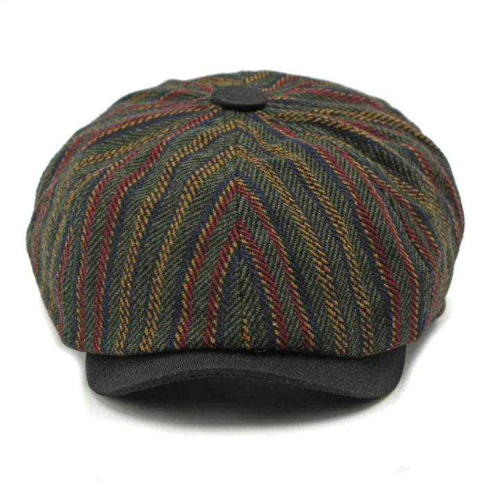 Dorian | Klassisk Randig Tweed Flat Cap