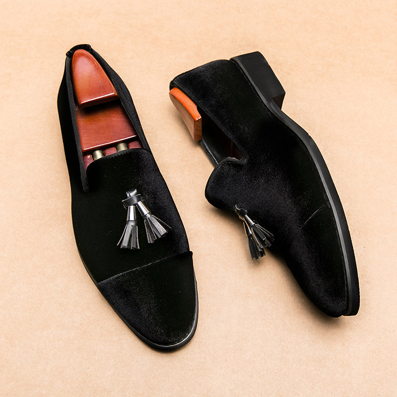 Sandro | Klassiska Sammetstassel Loafers