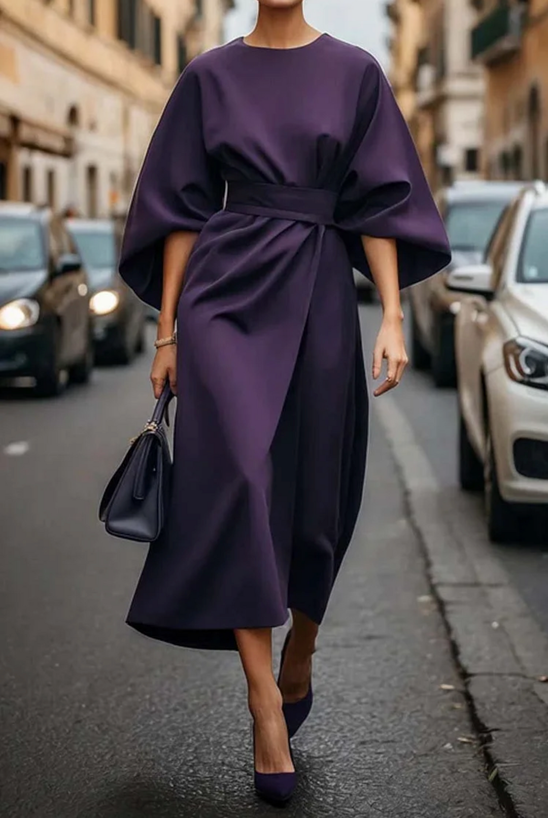 Selina | Elegant Lanternärmar Klänning