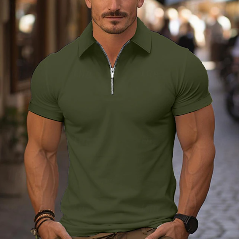 Lewis | Klassisk Quarter Zip Krage Skjorta