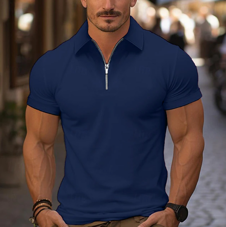 Lewis | Klassisk Quarter Zip Krage Skjorta
