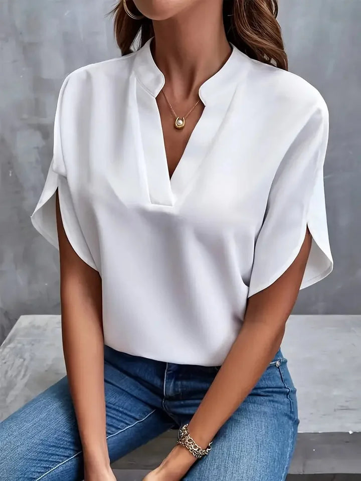 DELIA | MJUK ELEGANT V-HALS BLUS