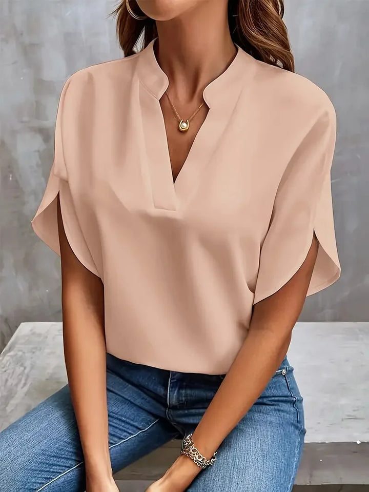 DELIA | MJUK ELEGANT V-HALS BLUS