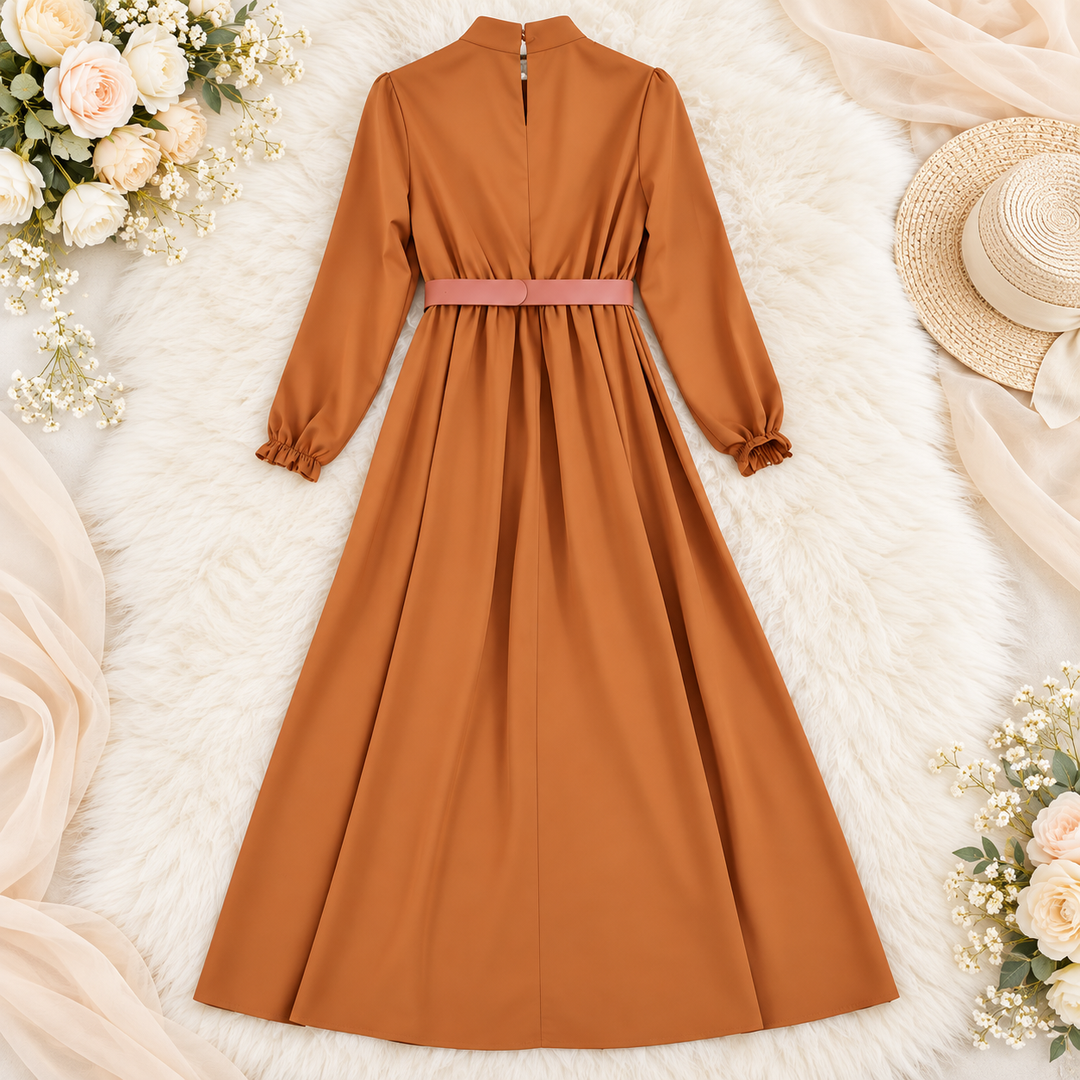 Susannah | Romantisk Hög-Hals Maxi Klänning