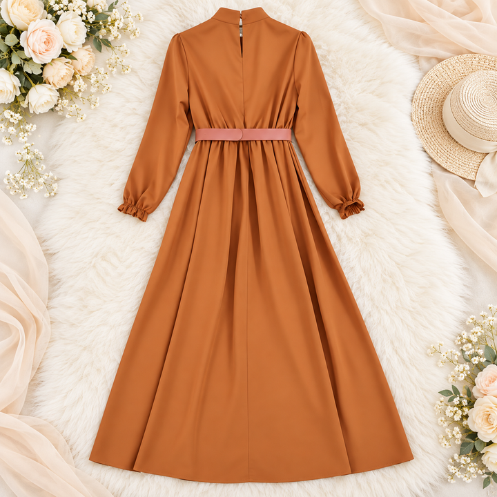 Susannah | Romantisk Hög-Hals Maxi Klänning