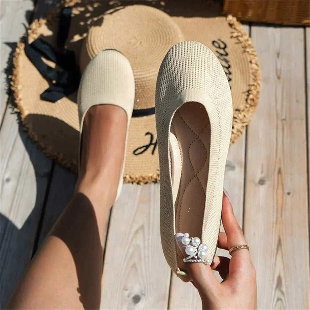 Lina | Klassiska Vävda Slip-On Lågskor