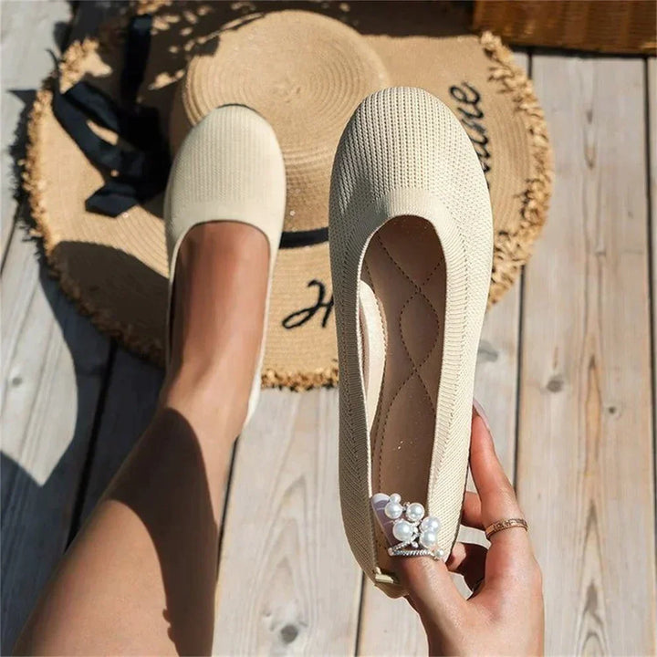Lina | Klassiska Vävda Slip-On Lågskor