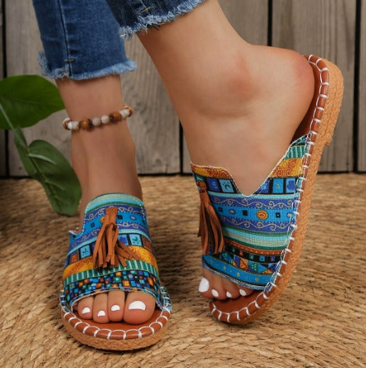 Claire | Stiliga Fransar Ortopediska Sandaler