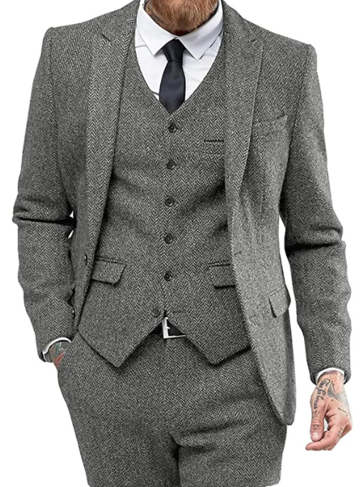 Winston | Herringbone Tre-delad Kostym