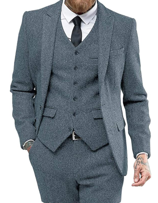 Winston | Herringbone Tre-delad Kostym