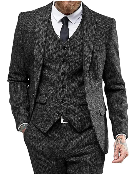 Winston | Herringbone Tre-delad Kostym