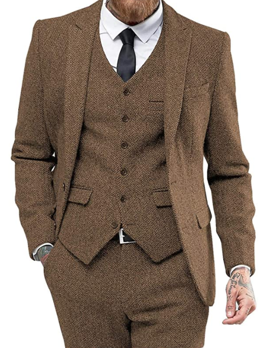 Winston | Herringbone Tre-delad Kostym