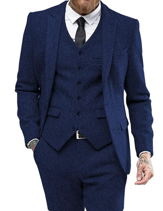Winston | Herringbone Tre-delad Kostym