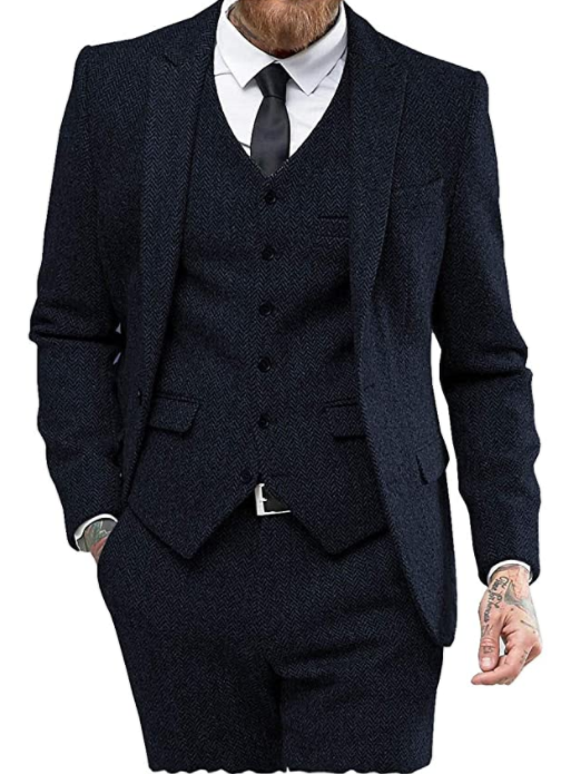 Winston | Herringbone Tre-delad Kostym