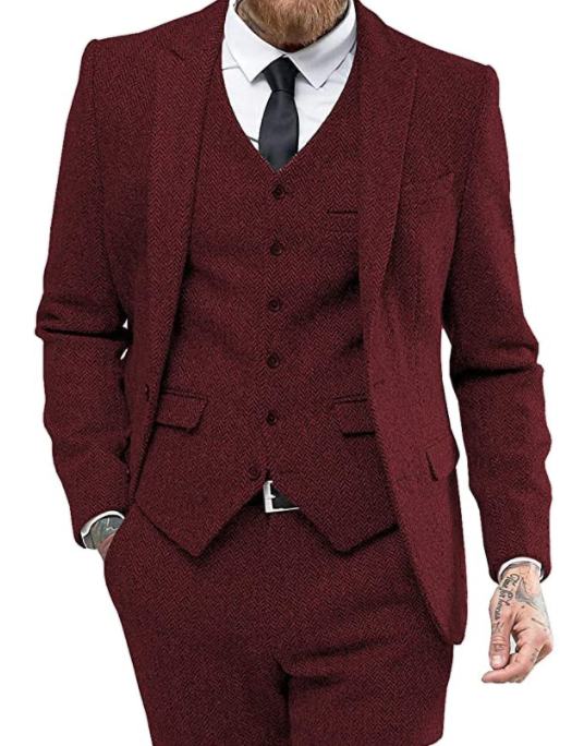 Winston | Herringbone Tre-delad Kostym
