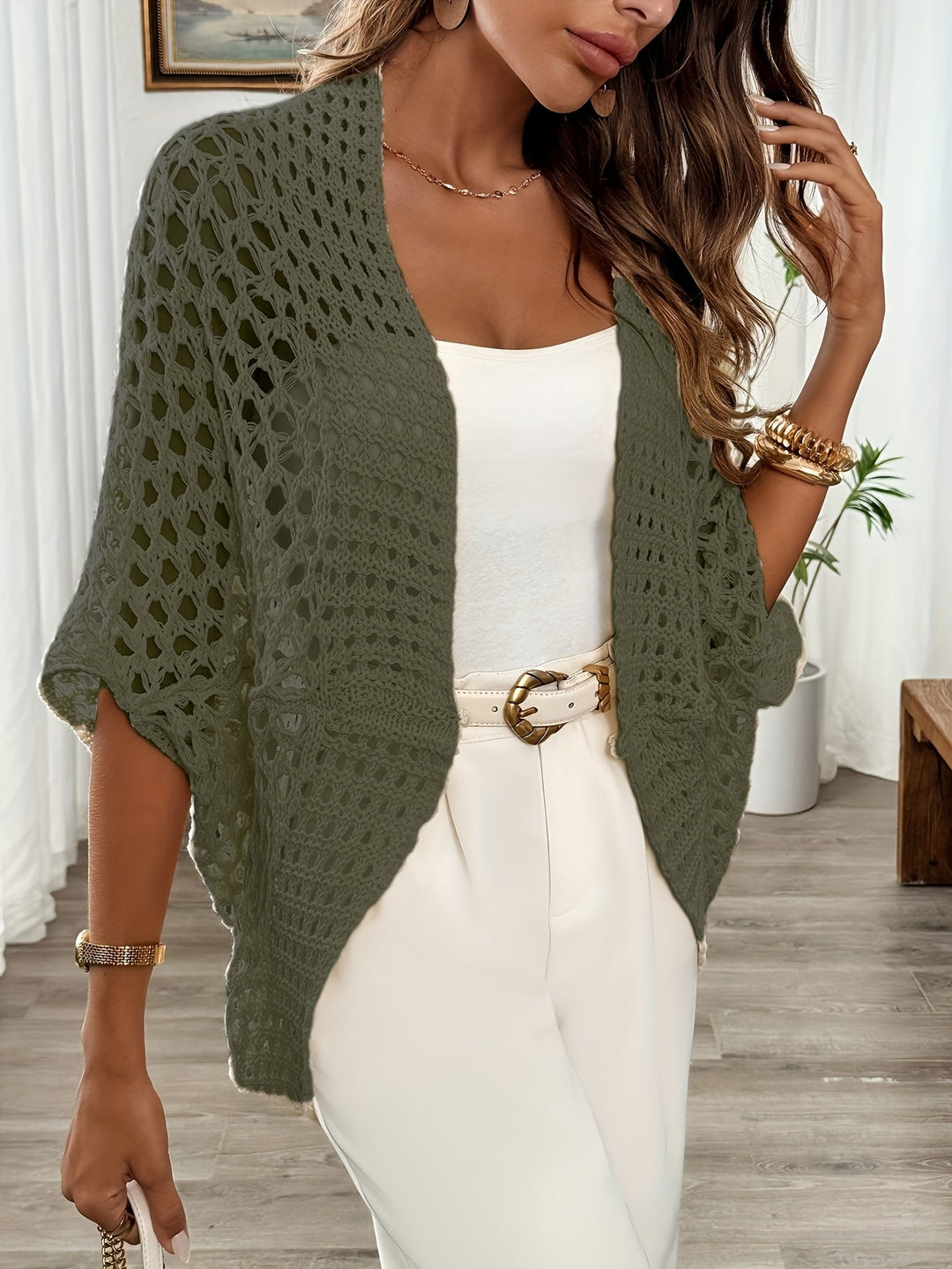 Josie | Öppen Framsida Batwing Cardigan