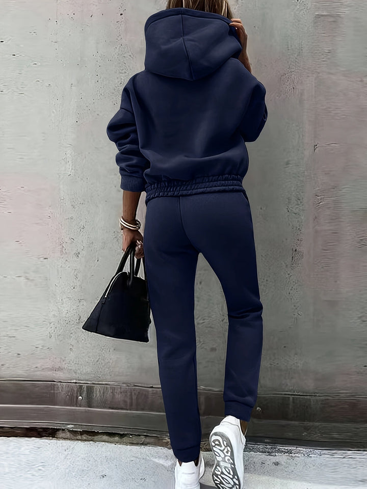 Estelle | Avslappnad Hooded Tvådelad Set