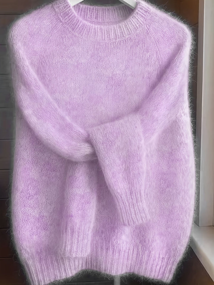 Juliana | Mjuktexturerad Rundhalsad Tröja