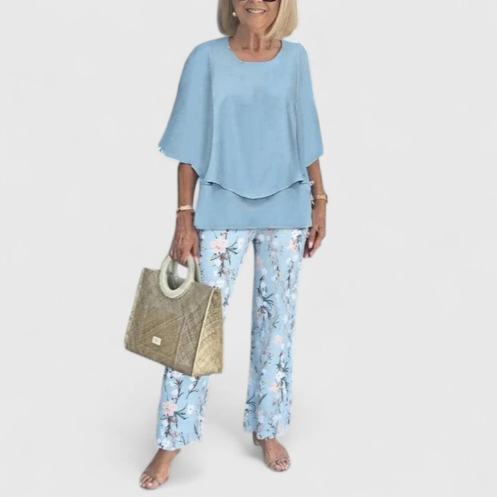 Jacqueline | Sofistikerad Löst Tvådelat Set