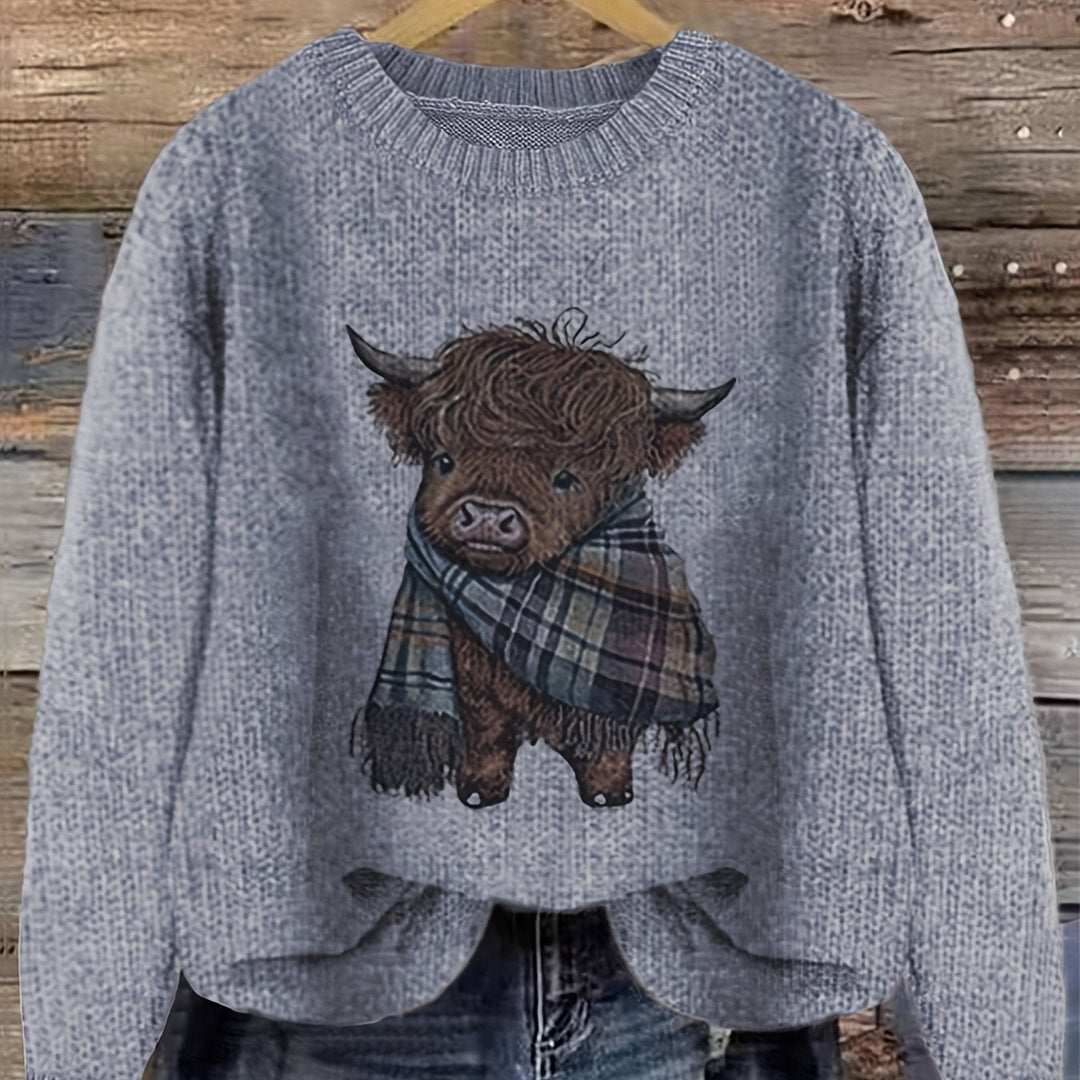 Bonnie | Mysig Highland Ko Pullover