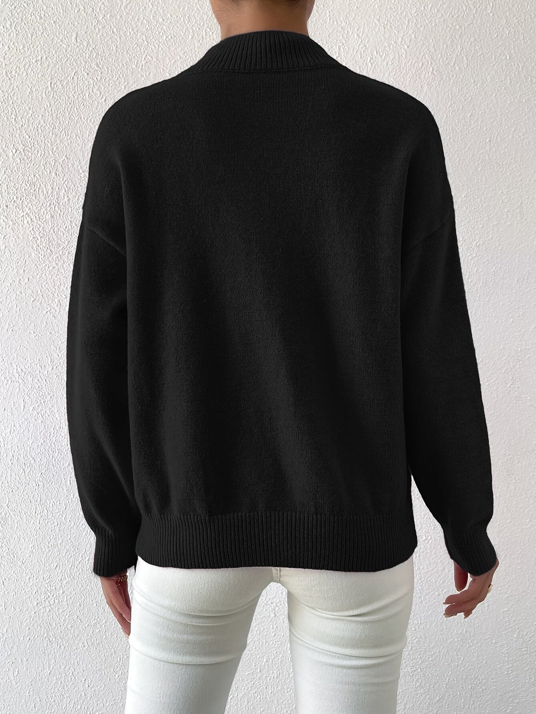 Simone | Avslappnad Mock Neck Jumper