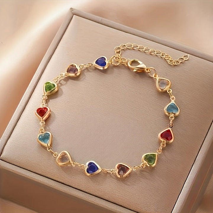 Rosetta | Hjärt-länk Charm Armband