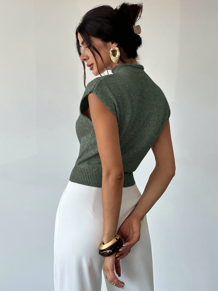 Tamsin | Mock Neck Topp med Kappärmar