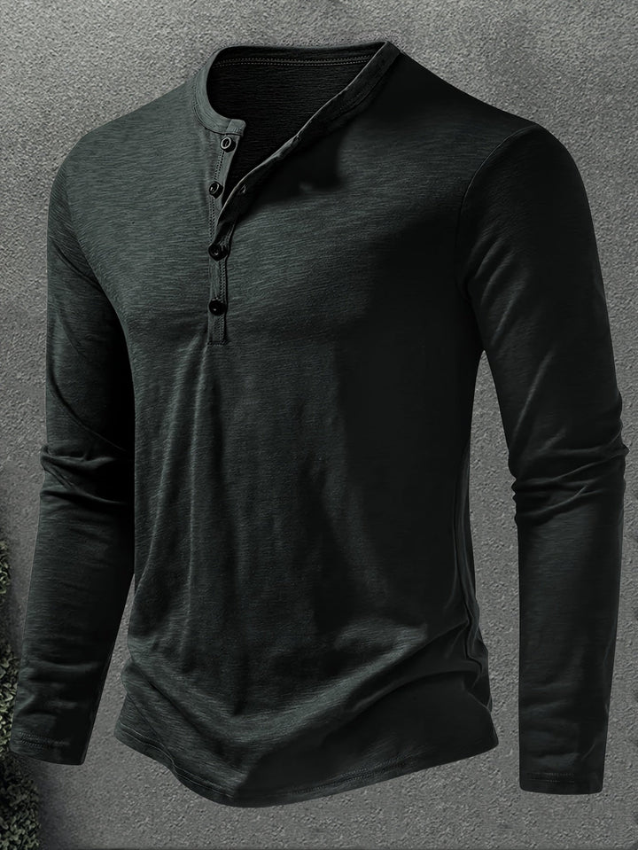 Rhys | Knapplångärmad Henley