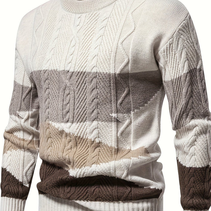 Ellis | Texturerad Färgblock Sweater