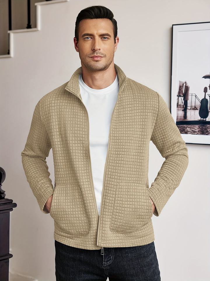 Tobias | Texturerad Zip-Up Jacka