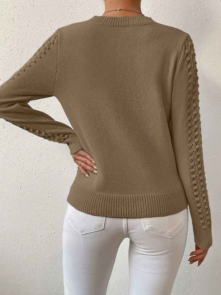 Lorena | Pointelle Stickad Tröja