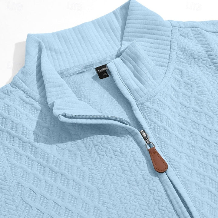 Graham | Texturerad Quarter-Zip Pullover