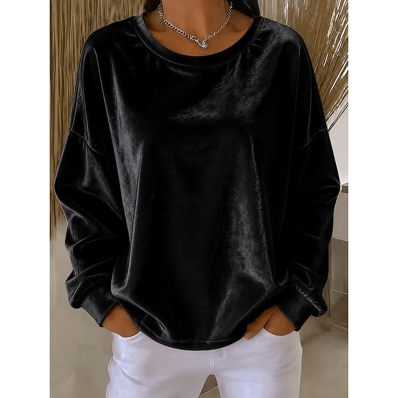 Blythe | Avslappnad Crew-Neck Topp