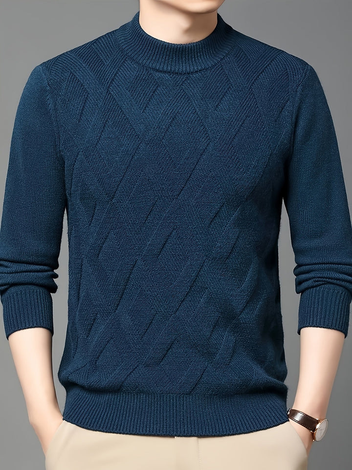 Leland | Texturerad Mock-Neck Jumper