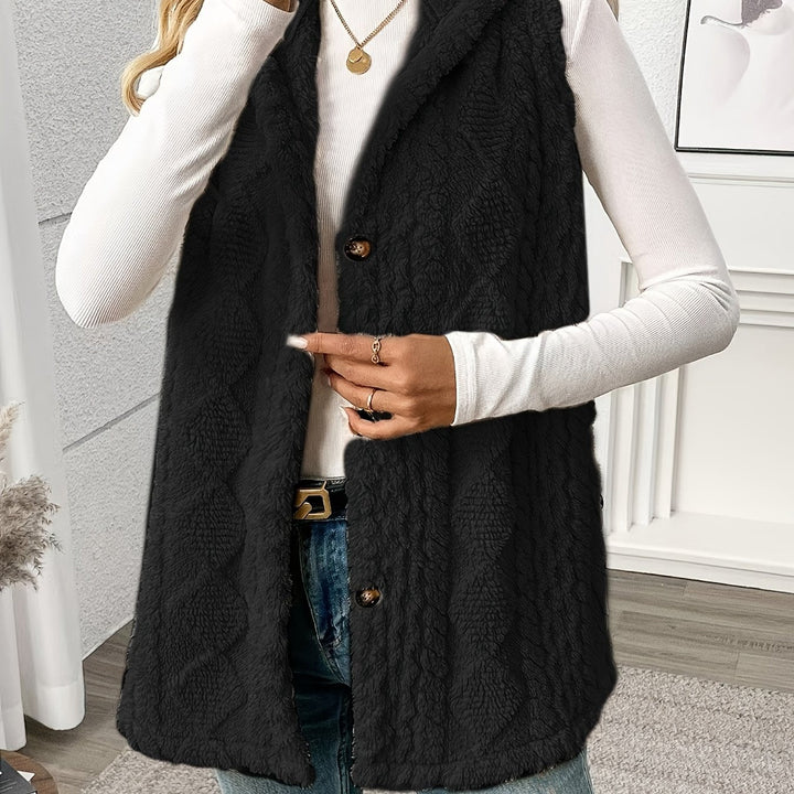 Coralie | Texturerad Hooded Gilet