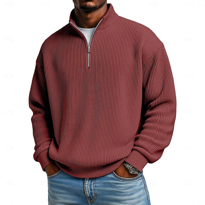 Nash | Ribbad Quarter-Zip Tröja