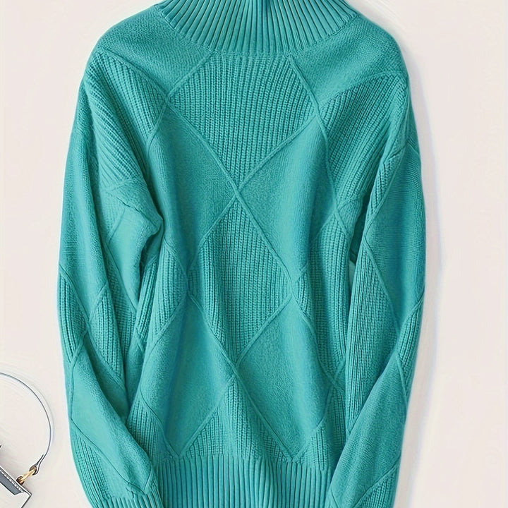 Freya | Texturerad Turtleneck Tröja