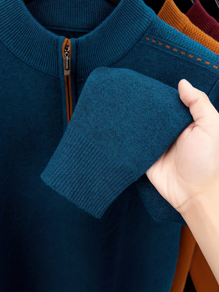 Alden | Zip-Neck Stickad Tröja