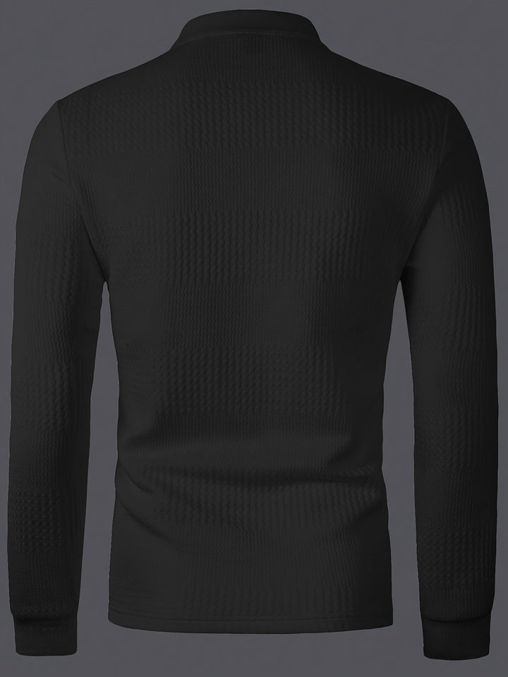 Clifford | Texturerad långärmad polo