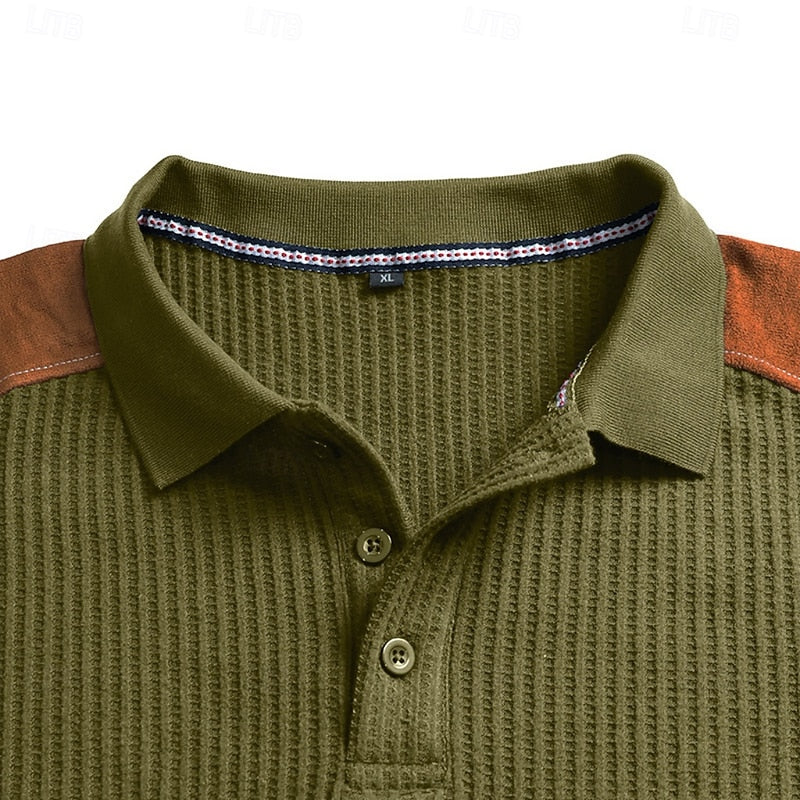 Garrett | Texturerad långärmad polo