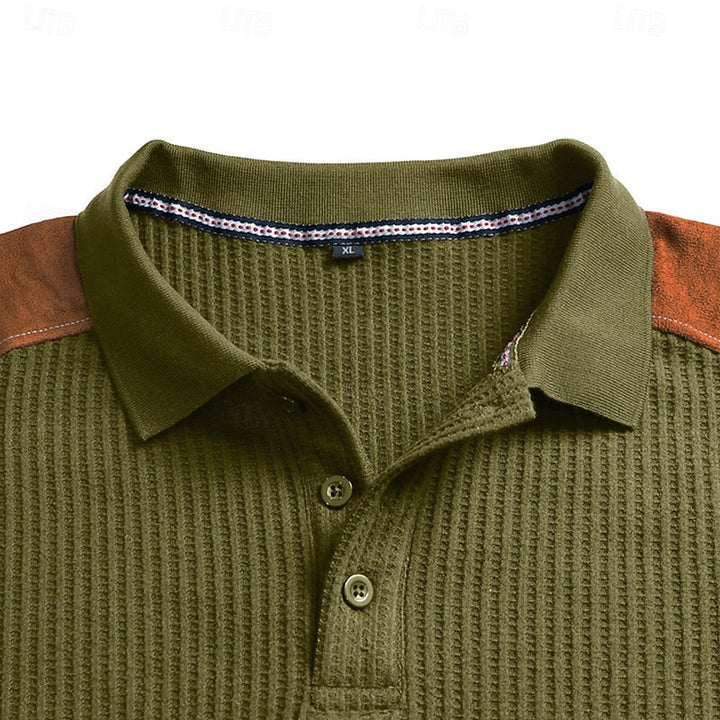 Garrett | Texturerad långärmad polo