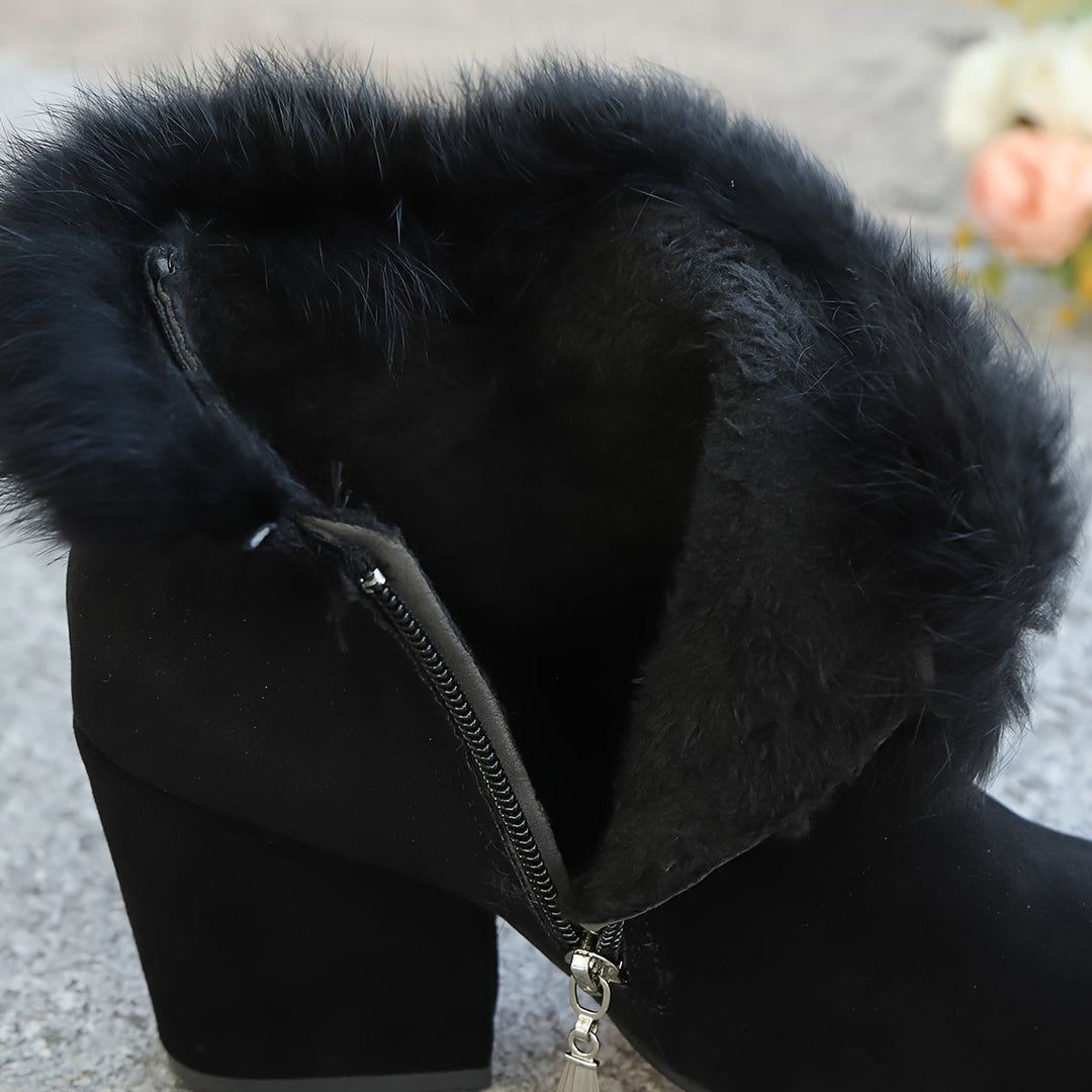 Fleur | Elegant Blockklack Ankelstövlar