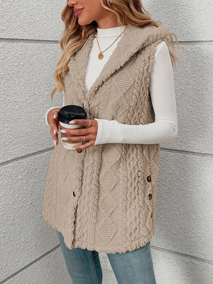 Coralie | Texturerad Hooded Gilet
