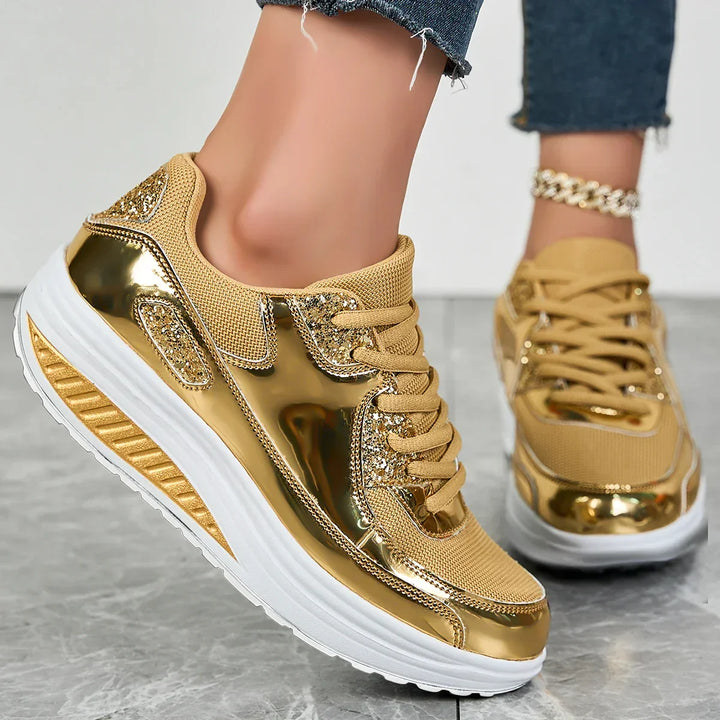 Julia | Glittrande Plattform Sneakers